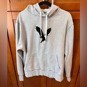 American Age Gray Hoodie with Green Label